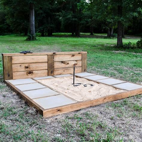 Ultimate DIY Horseshoe Pit Build Plans | Horseshoe pit, Outdoor yard ...