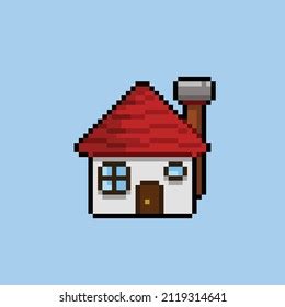 Mini Simple House Pixel Art Style Stock Vector (Royalty Free ...