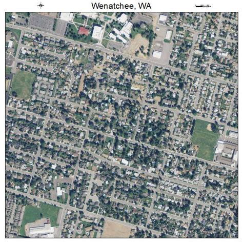 Aerial Photography Map of Wenatchee, WA Washington