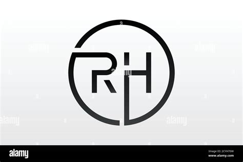 Initial rh letter logo with creative modern business typography vector ...