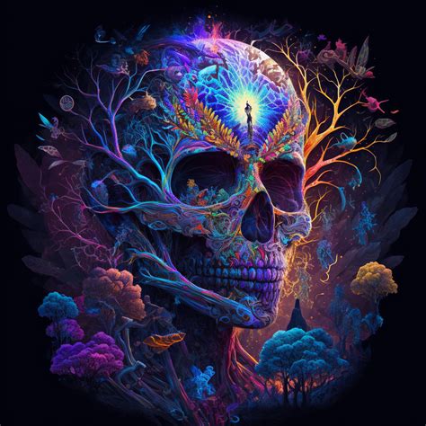 ArtStation - Psychedelic Skull 3