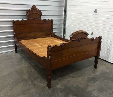 REDUCED!! Antique Solid Wood 3/4 Size Platform Bed from the Early 1800’s – Creative Bargains