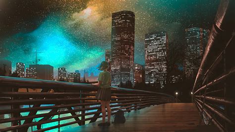 1920x1080 Buildings Stars Anime 4k Laptop Full HD 1080P ,HD 4k ...