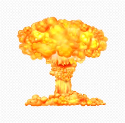 HD Cartoon Atomic Nuclear Bomb Fire Explosion PNG | Citypng