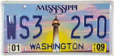 2009 Mississippi License Plate | License plate, State license plate, Number plate