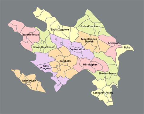 Map of the new economic regions of Azerbaijan : r/azerbaijan