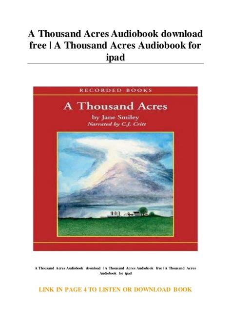 A Thousand Acres Audiobook download free | A Thousand Acres Audiobook…