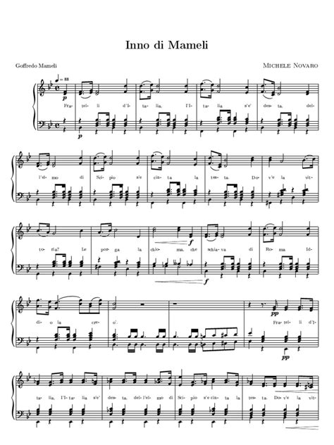 Italian National Anthem Sheet Music