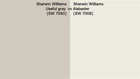 Sherwin Williams Useful gray vs Alabaster side by side comparison