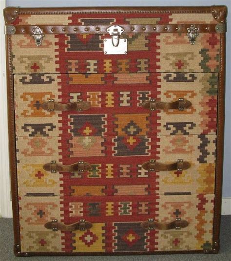 Andrew Martin Kilim chest where we store our fabrics | Kilim, Global design, Print patterns