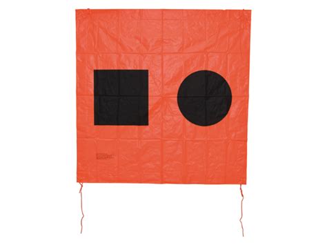 Distress Flag, Black Sq & Black Ball 3x3' Orange US Coast Guard ...