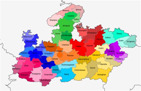 Madhya Pradesh District Map 2023 PDF Download | Madhya Pradesh Map ...