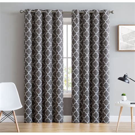 Hlc.Me Lattice Print Decorative Blackout Thermal Privacy Room Darkening ...