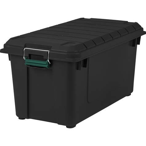 IRIS 82 Qt. Remington Weathertight Store-It-All Storage Bin in Black (4 ...