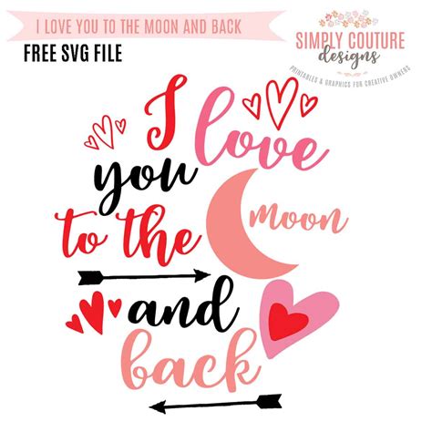 Free Valentine's Day SVG File I Love You - Simply Couture Designs