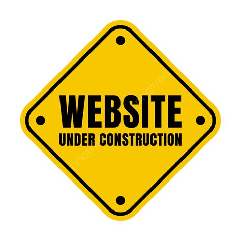 Website Under Construction In Yellow Rounded Square Shape With Black Line Vector, Under ...