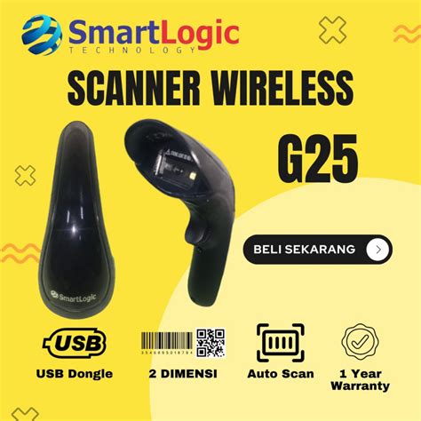 Jual SCANNER BARCODE SMARTLOGIC WIRELESS SL G25 2D | Shopee Indonesia