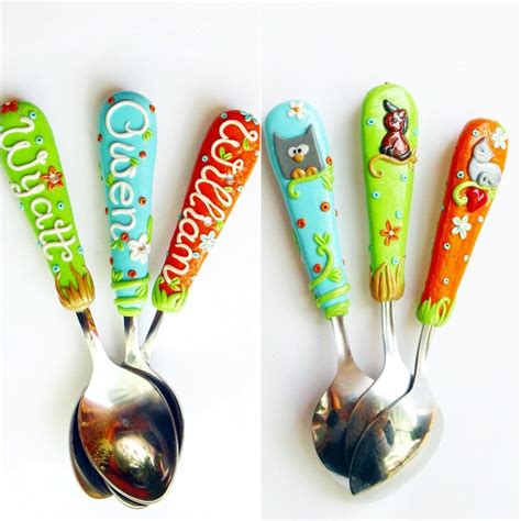 Baby Spoon Baby Shower Gift Personalized Name Spoon Colorful