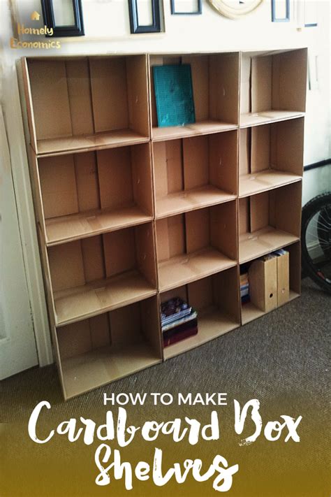 How To Make Cardboard Box Shelves • Homely Economics