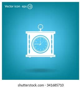 Elegant Roman Numeral Clock Vector Illustration: vector de stock (libre de regalías) 341685710 ...