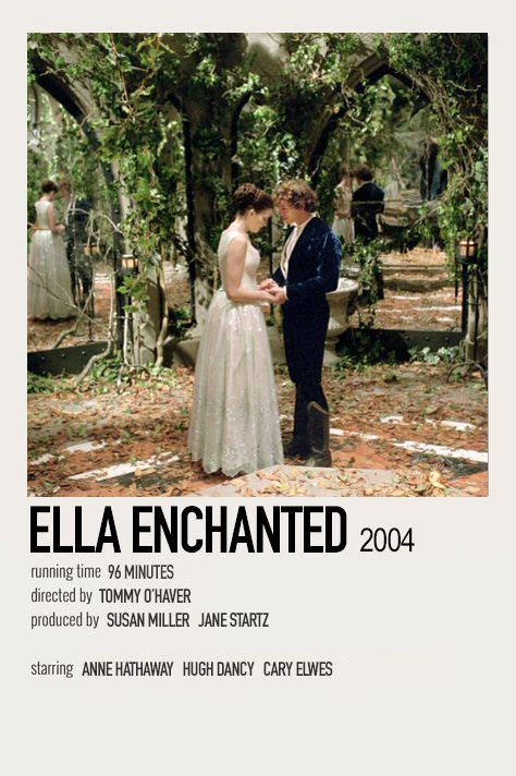 an advertisement for the film ella enchanted, featuring two people ...