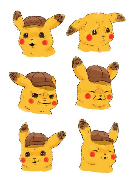 The many faces of Pikachu | Detective Pikachu | Pikachu, Cute pokemon ...