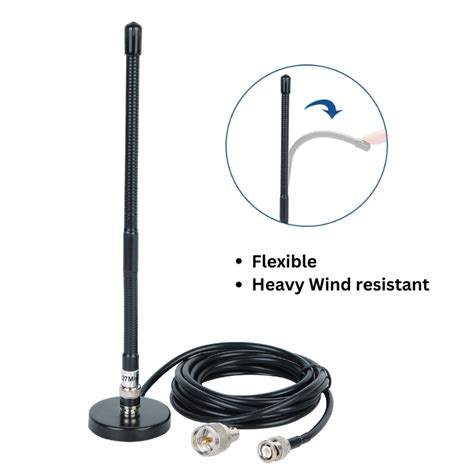 CB Radio Whip Antenna 26-27 Mhz + strong magnetic base PL-259 connecto – Rokland