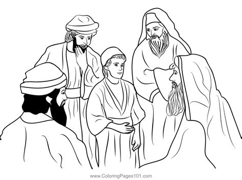 Jesus Preaching In The Temple As A Young Boy Coloring Page for Kids - Free Christianity ...