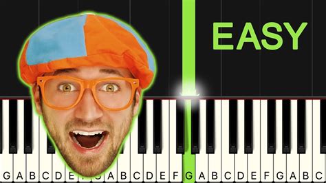 Blippi Opening Theme Song EASY Piano Tutorial - YouTube