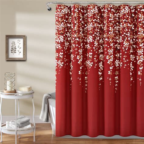 Weeping Flower Shower Curtain Red Single 72X72 , Red - Walmart.com ...