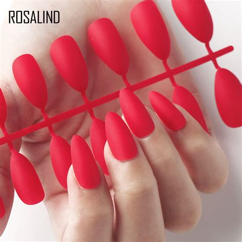 ROSALIND 1PCS Fake Full Cover Fake Press on Clear Artificial Nails Tips Display for Nail ...