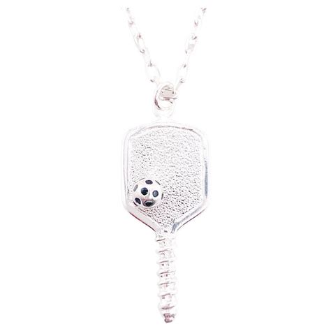 Pickleball Paddle Necklace in Sterling Silver w Paperclip Chain Sterling For Sale at 1stDibs ...