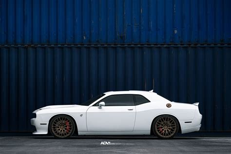 White Hellcat Challenger on Bronze ADV.1 Wheels. Yay or nay? Ground Effects, Hellcat Challenger ...