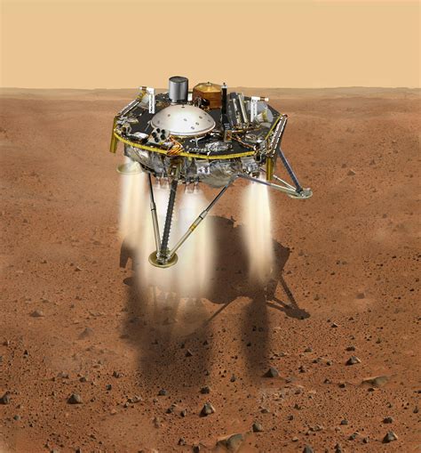 InSight Moments Away From Landing, Top View (Illustration) – NASA's InSight Mars Lander