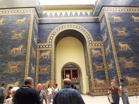 Ishtar Gate from the ancient City of Babylon, now on display at the Pergamon Museum in Berlin ...