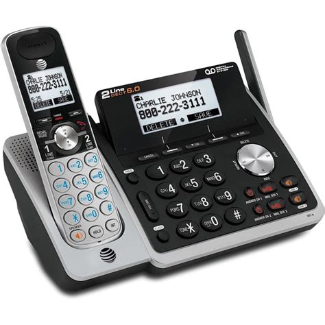 ATTTL88102 AT&T TL88102 DECT 6.0 2-Line Expandable Corded/Cordless ...