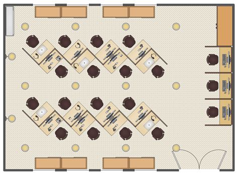 Call Center Plan | Office layout plan, Office floor plan, Office space ...