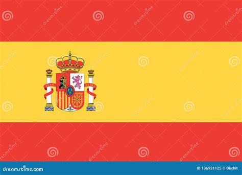 Spanish Flag Flag of Spain stock vector. Illustration of moving - 136931125