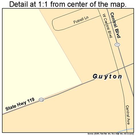 Guyton Georgia Street Map 1335884