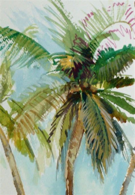 Watercolor Palm Tree Paintings