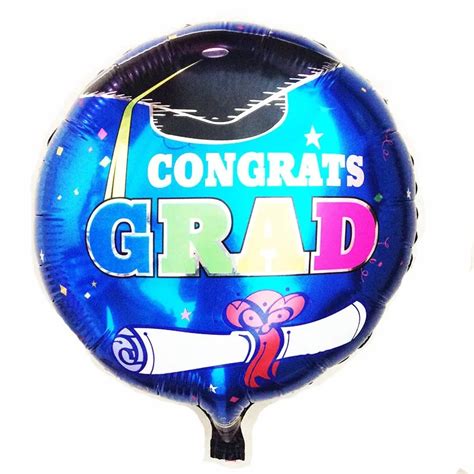 10/lot 18 Inch Graduation Foil Balloons Graduation Ceremony Party Decorations Helium Ballons ...