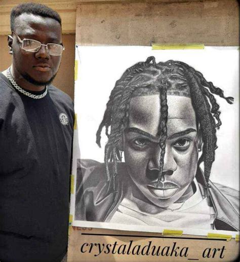 Rema Gifts Artist The Sum Of N200k For Drawing A Pencil Sketch Of Him