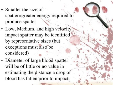 Blood spatter analysis ppt