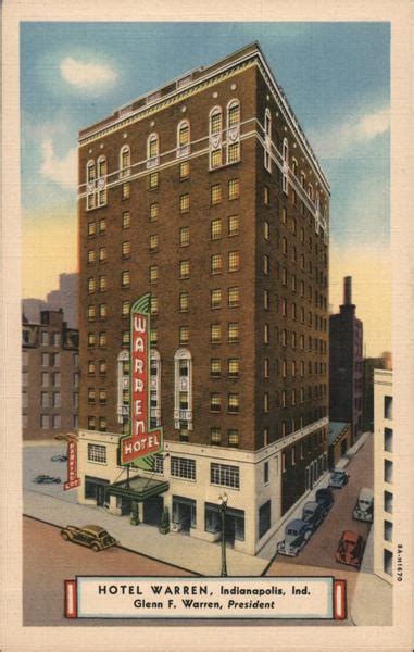 Hotel Warren Indianapolis, IN Postcard