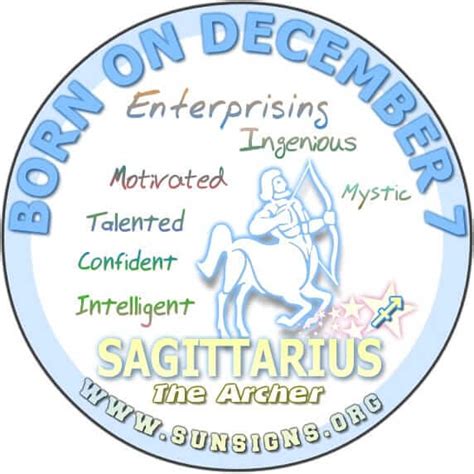 December 7 Zodiac Horoscope Birthday Personality - SunSigns.Org