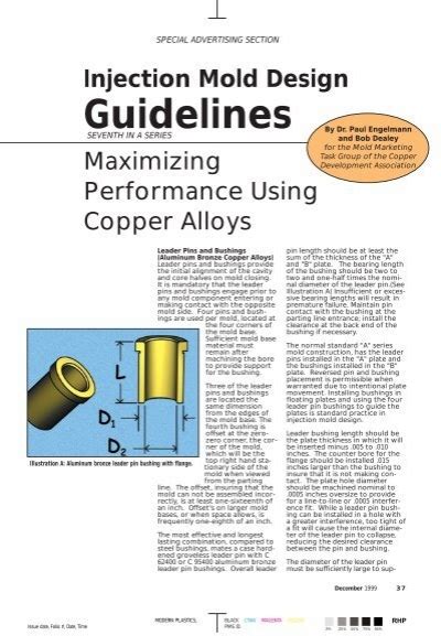 Injection Mold Design Guidelines - Copper Development Association