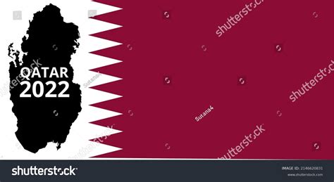 Qatar Map Flag World Cup Stock Vector (Royalty Free) 2146620831 ...