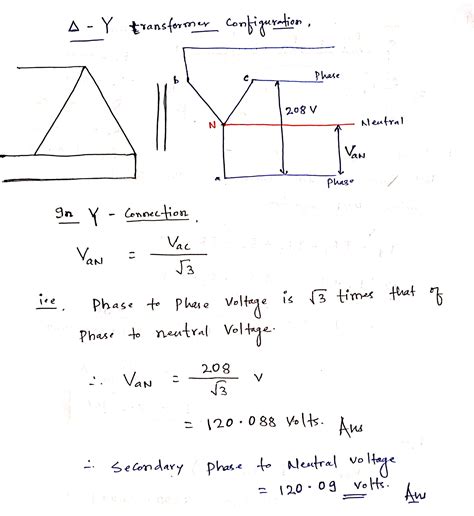 [Solved] In a Delta-Wye transformer configuration, the phase to phase... | Course Hero