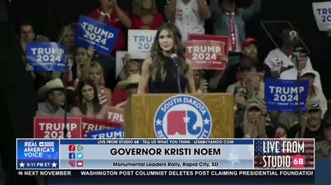 Governor Kristi Noem Delivers Speech at Monumental Leaders Rally in ...