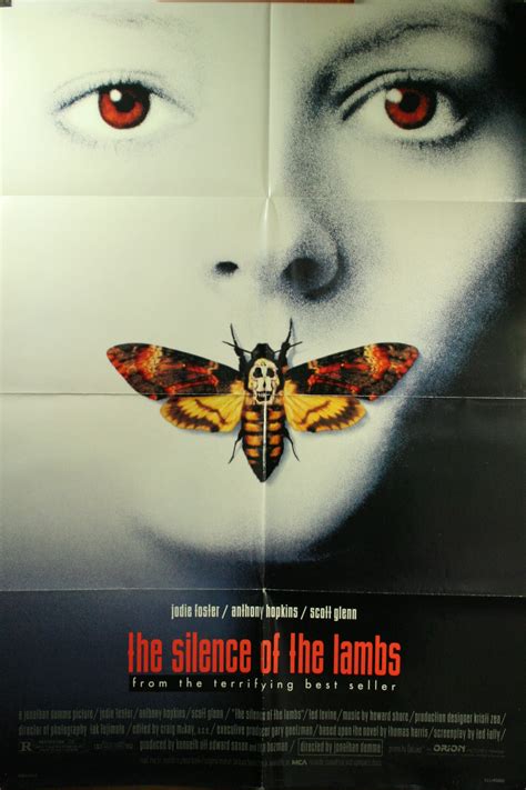 SILENCE OF THE LAMBS, Anthony Hopkins Movie Poster - Original Vintage Movie Posters